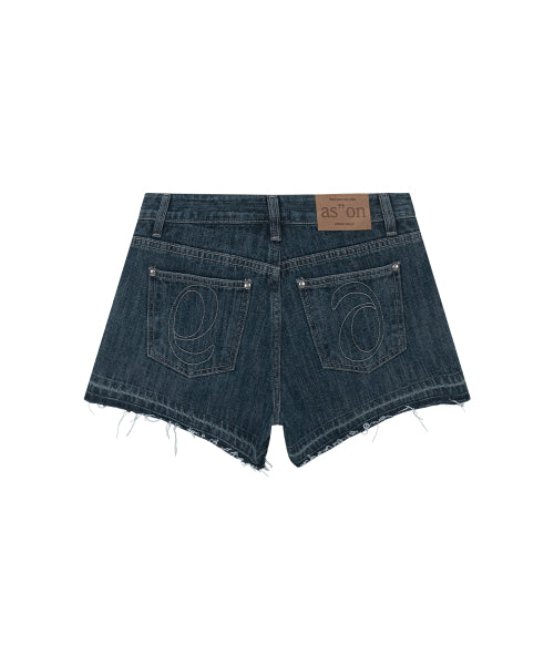 FOLD DENIM SHORT PANTS - 2 COLORS
