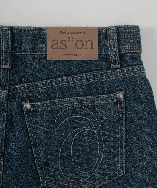 FOLD DENIM SHORT PANTS - 2 COLORS