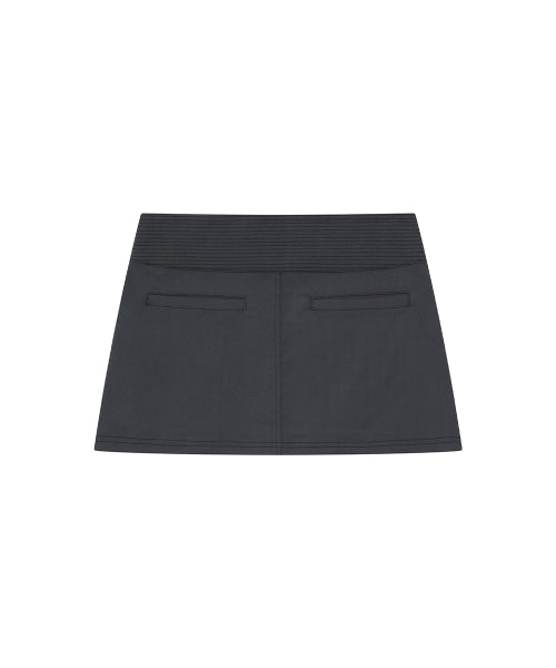 STITCH POCKET MINI SKIRT #REI同款! - 2 COLORS CHARCOAL