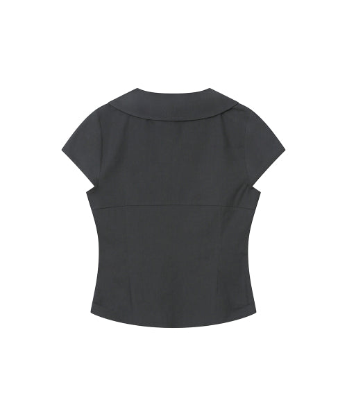 DOUBLE BUTTON SHIRTS TOP #REI同款! - 2 COLORS CHARCOAL