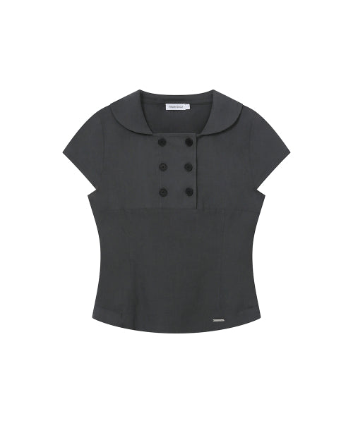 DOUBLE BUTTON SHIRTS TOP #REI同款! - 2 COLORS CHARCOAL