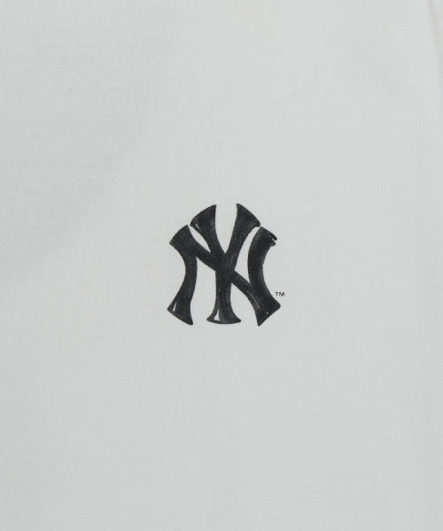 BASIC SIMPLE STREET LOGO OVERFIT SHORT SLEEVE T-SHIRT NY #KARINA同款! - 2 COLORS WHITE