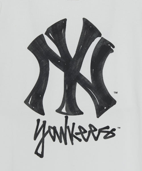 BASIC SIMPLE STREET LOGO OVERFIT SHORT SLEEVE T-SHIRT NY #KARINA同款! - 2 COLORS WHITE