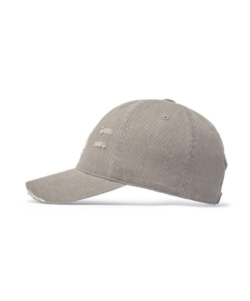 DAMAGE WASHED UNSTRUCTURED BALL CAP LA #KARINA同款! - 6 COLORS GREY