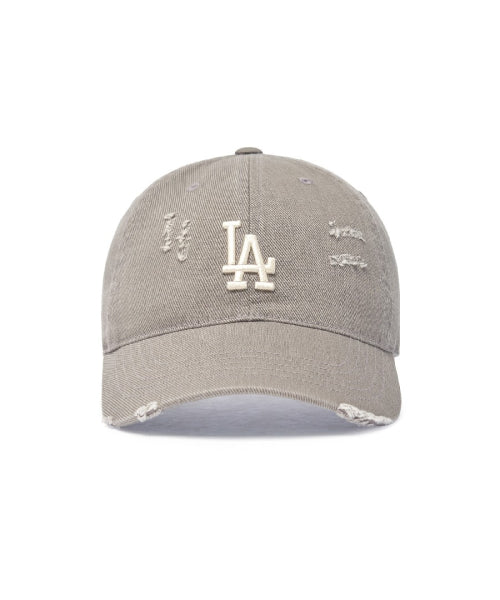 DAMAGE WASHED UNSTRUCTURED BALL CAP NY #KARINA同款! - 6 COLORS GREY
