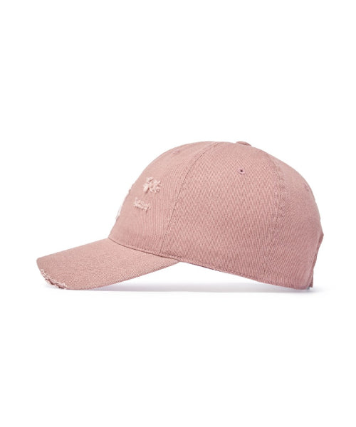 DAMAGE WASHED UNSTRUCTURED BALL CAP LA #KARINA同款! - 6 COLORS PINK