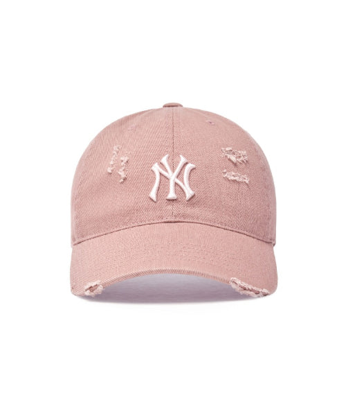 DAMAGE WASHED UNSTRUCTURED BALL CAP LA #KARINA同款! - 6 COLORS PINK