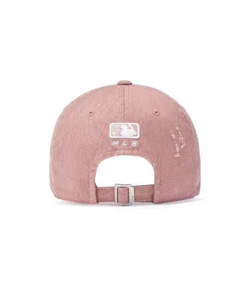 DAMAGE WASHED UNSTRUCTURED BALL CAP NY #KARINA同款! - 6 COLORS PINK