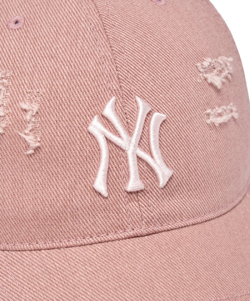 DAMAGE WASHED UNSTRUCTURED BALL CAP LA #KARINA同款! - 6 COLORS PINK