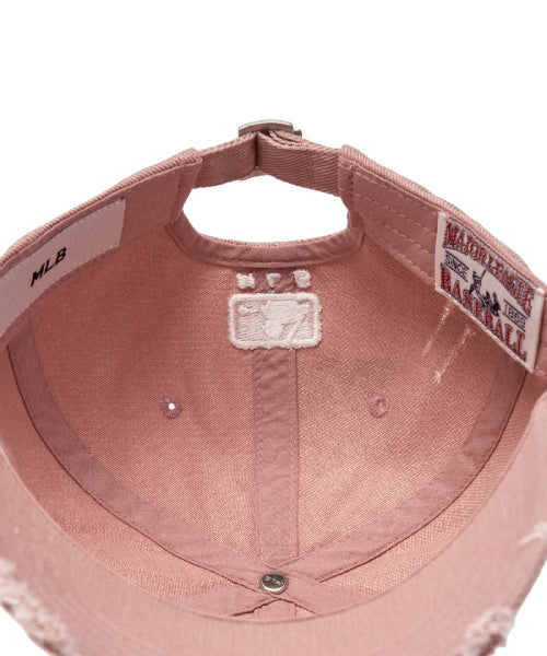 DAMAGE WASHED UNSTRUCTURED BALL CAP LA #KARINA同款! - 6 COLORS PINK