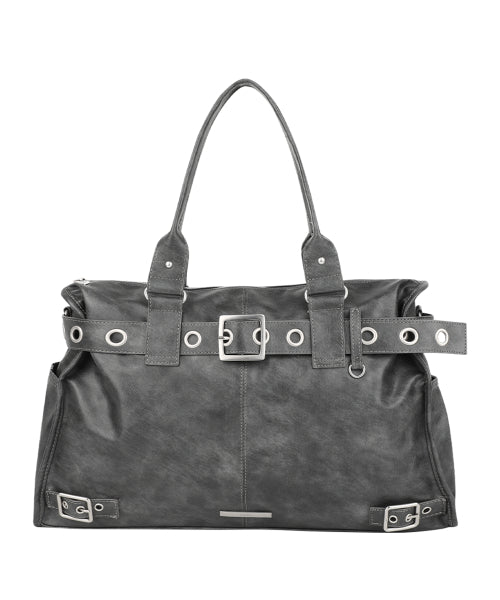 SQUARE TOTE - 2 COLORS CHARCOAL