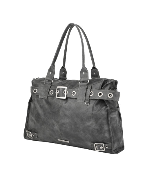 SQUARE TOTE - 2 COLORS CHARCOAL