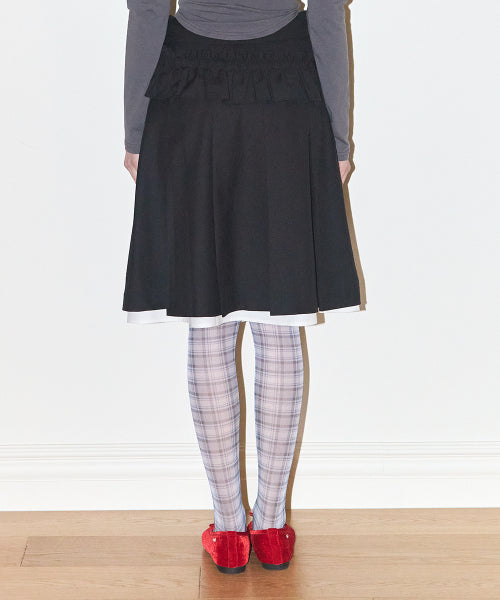 PLEATS SKIRT - 2 COLORS BLACK