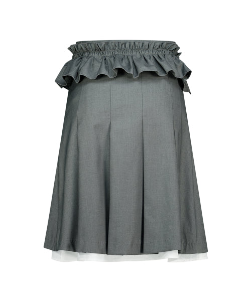PLEATS SKIRT - 2 COLORS CHARCOAL