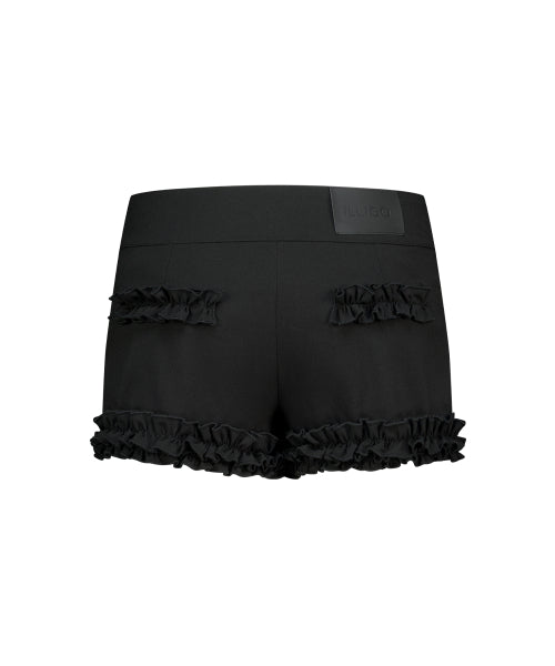 BUTTON SHORTS - 2 COLORS BLACK