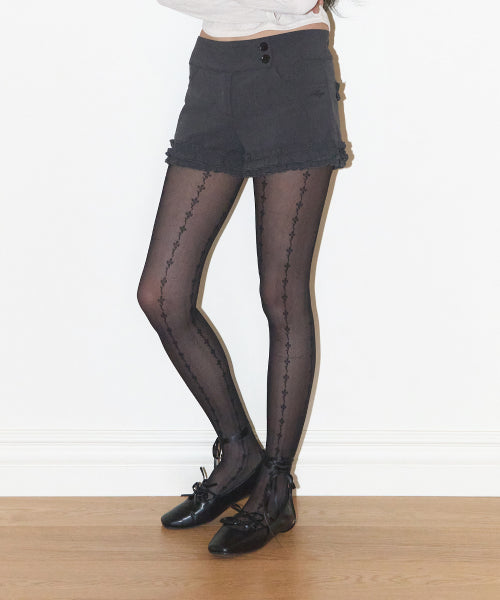BUTTON SHORTS - 2 COLORS CHARCOAL