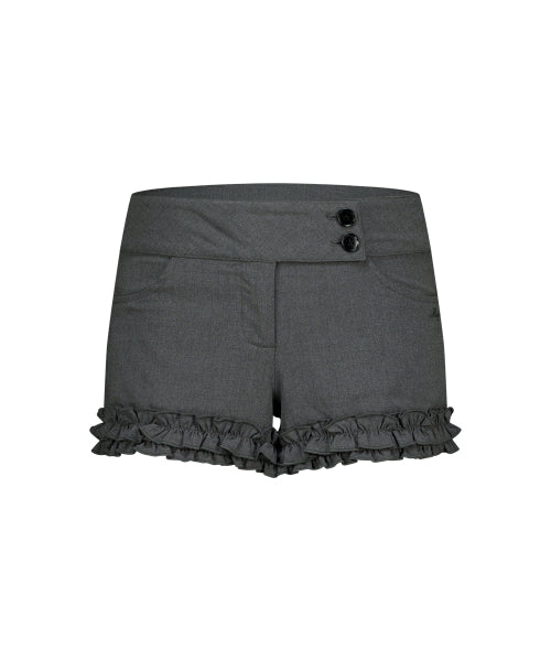 BUTTON SHORTS - 2 COLORS CHARCOAL