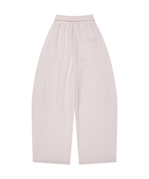 LACE RIBBON PANTS - 3 COLORS PINK