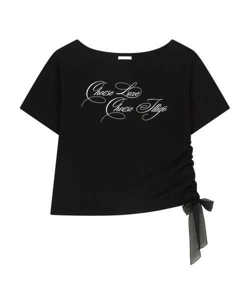 RIBBON TOP - 4 COLORS BLACK