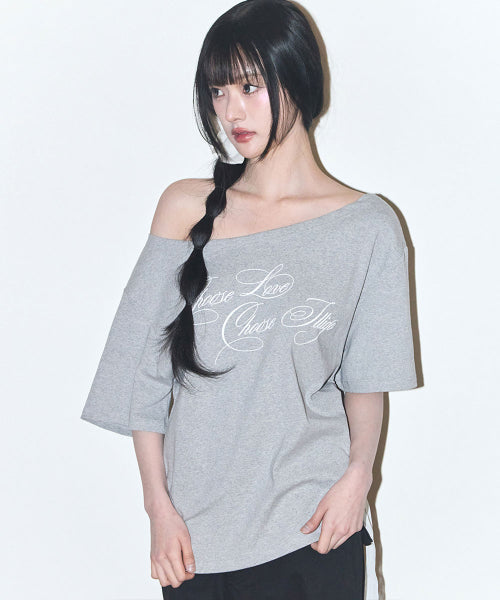RIBBON TOP - 4 COLORS MELANGE GREY