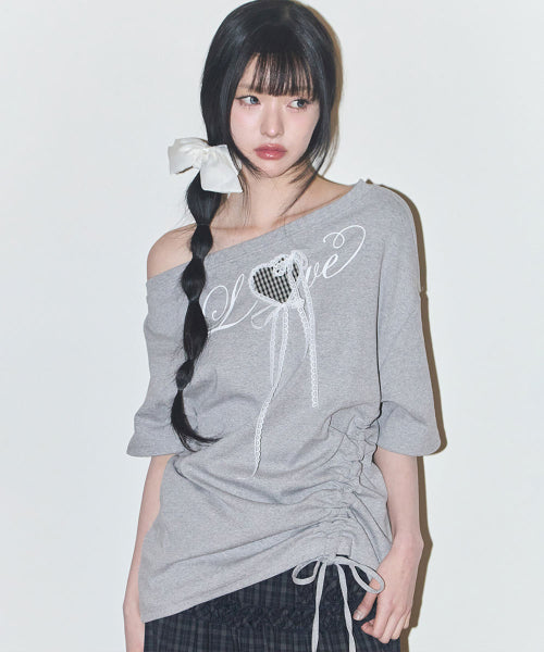 LOVE OVERFIT SHIRT - 3 COLORS MELANGE GREY