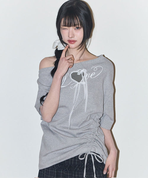 LOVE OVERFIT SHIRT - 3 COLORS MELANGE GREY