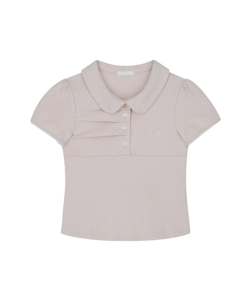DOT PINTUCK COLLAR - 4 COLORS PINK