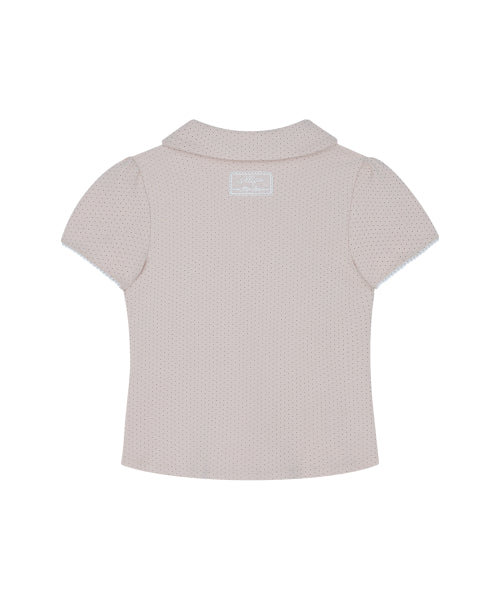 DOT PINTUCK COLLAR - 4 COLORS PINK