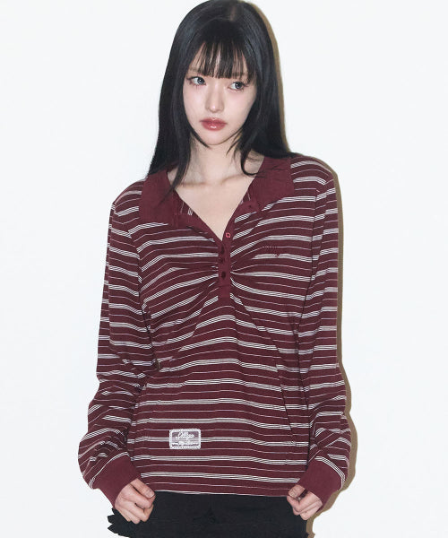 COLLAR LONG - 3 COLORS BURGUNDY