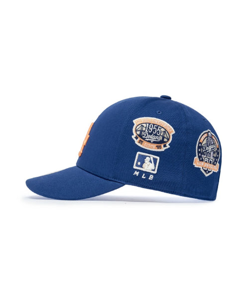 SIGNATURE ALL-OVER PATCH STRUCTURED BALL CAP LA #KARINA同款! - 5 COLORS BLUE