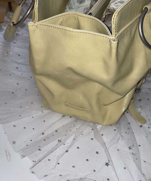 METAL STUD TOTE BAG - 2 COLORS BUTTER