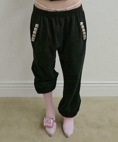 NAPOLEON STUD SWEATPANTS - 6 COLORS BLACK