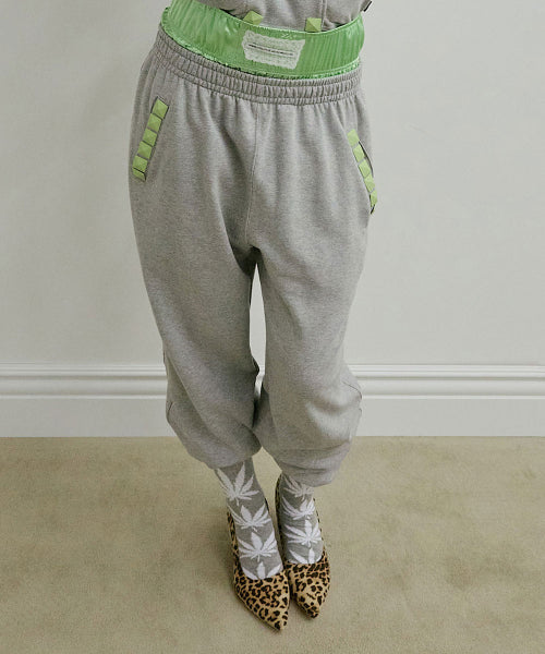 NAPOLEON STUD SWEATPANTS - 6 COLORS MELANGE GRAY