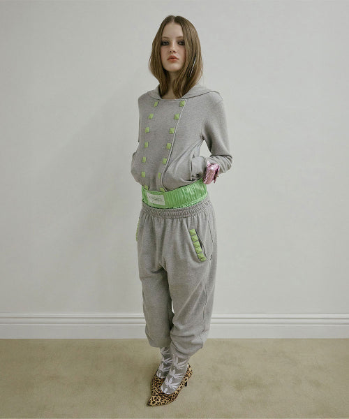 NAPOLEON STUD SWEATPANTS - 6 COLORS MELANGE GRAY