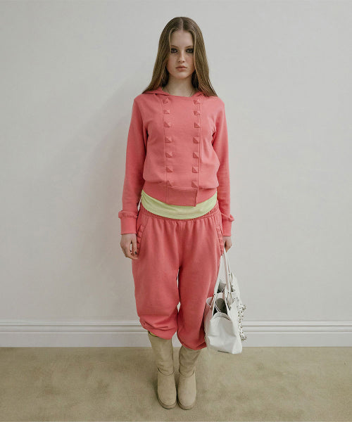 NAPOLEON STUD HOODIE - 2 COLORS PINK