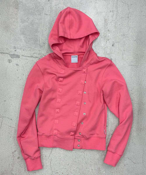 NAPOLEON STUD HOODIE - 2 COLORS PINK