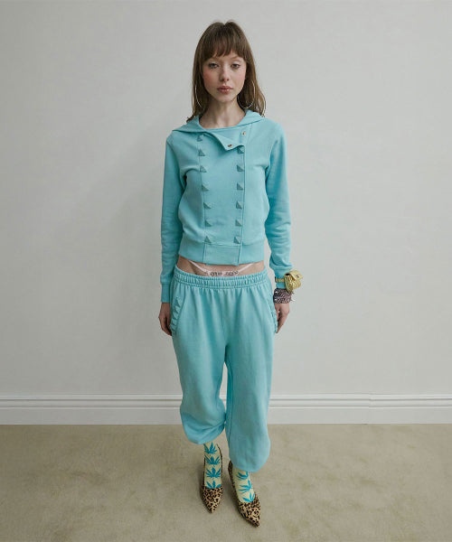 NAPOLEON STUD HOODIE - 2 COLORS BLUE