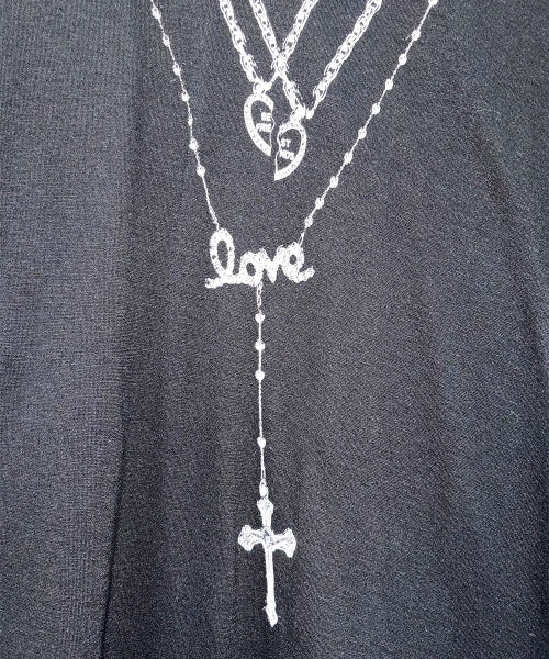FAUX NECKLACE TEE BABY - 5 COLORS SILVER