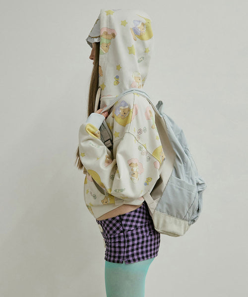 GRUMPY GIRL NYLON BACKPACK MATT AS SHOWN