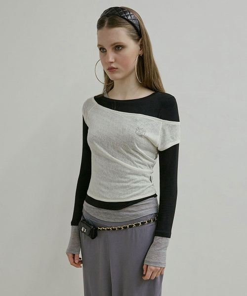 LAZY LAYERED TEE SALMON - 7 COLORS AS SHOWN