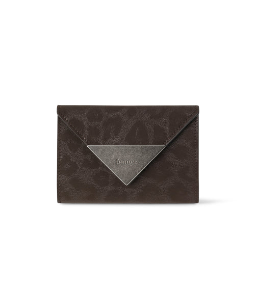 TRIANGLE NAME POCKET LEOPARD - 3 COLORS BROWN