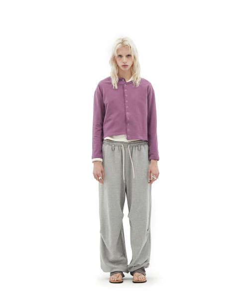 SNAP BUTTON CARDIGAN - 3 COLORS CHARCOAL