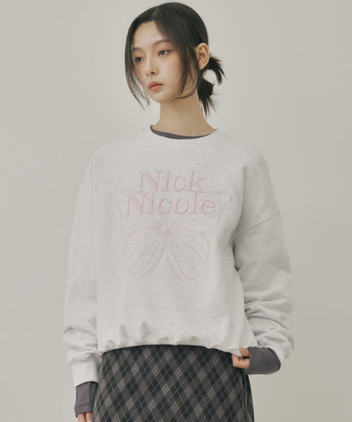 VOLUME BUTTERFLY SIGNATURE SWEATSHIRT #徐睿知同款! - 10 COLORS PINK