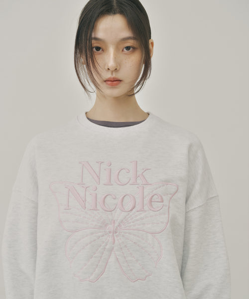 VOLUME BUTTERFLY SIGNATURE SWEATSHIRT #徐睿知同款! - 10 COLORS PINK