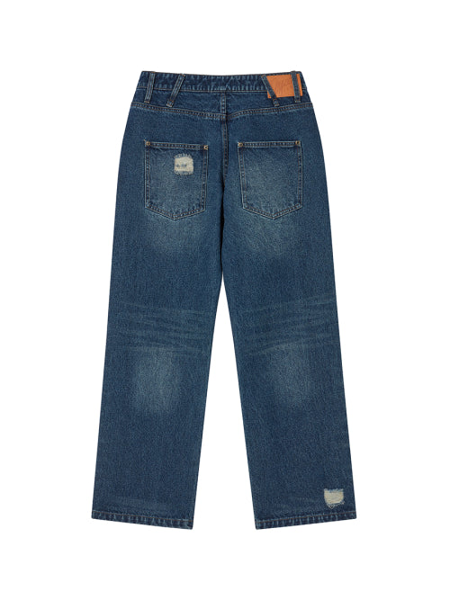 STAR APLIQUE DENIM PANTS INDIGO
