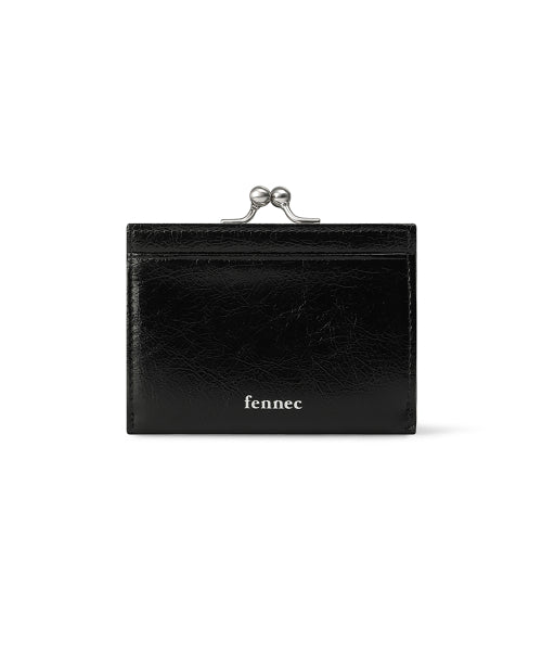 CRINKLE TRIANGLE FRAME WALLET VANILLA - 2 COLORS BLACK