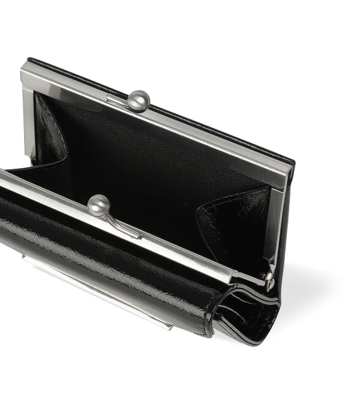 CRINKLE TRIANGLE FRAME WALLET VANILLA - 2 COLORS BLACK