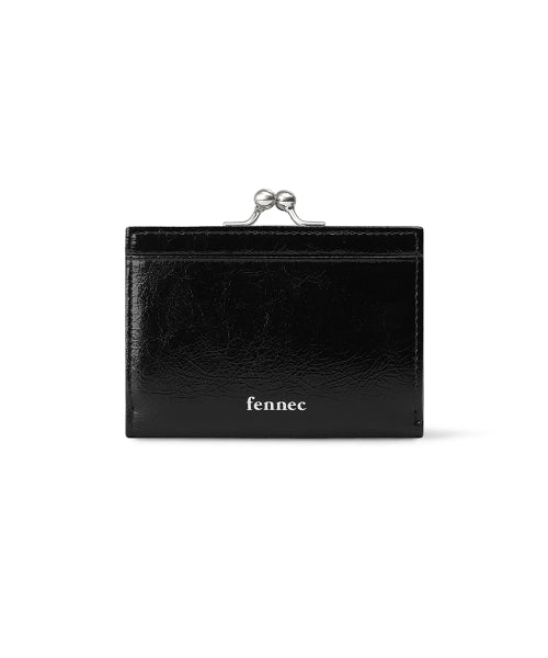 CRINKLE HEARTY FRAME WALLET VANILLA - 2 COLORS BLACK