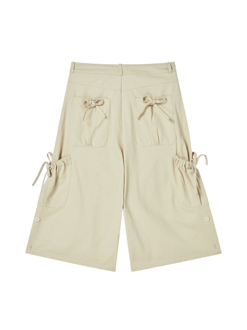 COTTON CAPRI PANTS BEIGE - 2 COLORS