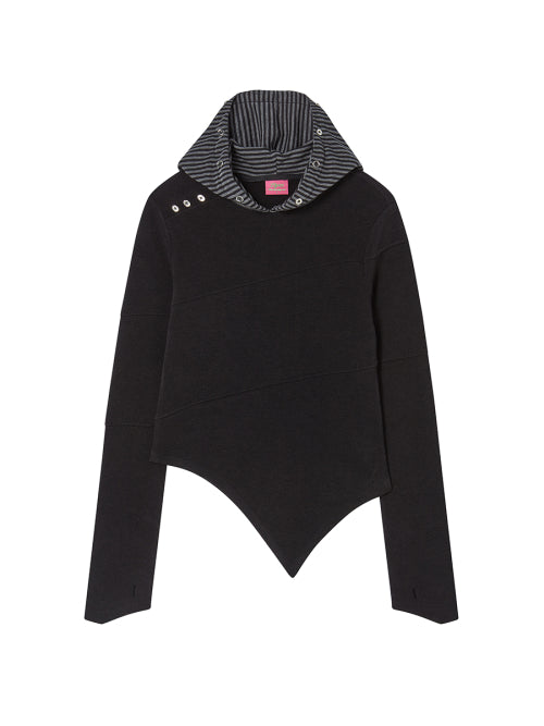 HOOD LONG SLEEVE BLACK - 2 COLORS